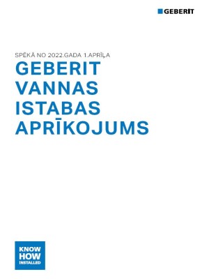 GEBERIT VANNAS ISTABAS APRĪKOJUMS